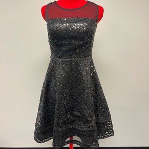 Morgan & Co Black Sequin Mini Dress Size 1/2